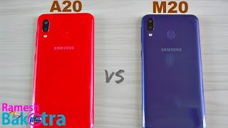 Samsung Galaxy A20 vs M20 SpeedTest and Camera Comparison [upl. by Kcyrred]