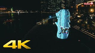 【Drone View ⁴ᴷ 】The Merlion Goes Psychedelic [upl. by Atsyrc]