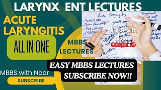 acute laryngitis  infectious laryngitis  oedema of larynx  mbbslecturesu5s [upl. by Satterfield]