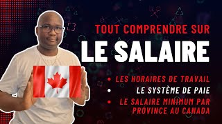 Le salaire au Canada [upl. by Aynotak]