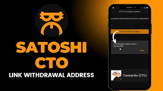 Satoshi CTO Link Withdrawal Address  CTO Coin Withdrawal  Satoshi Mining App Update [upl. by Ravens976]