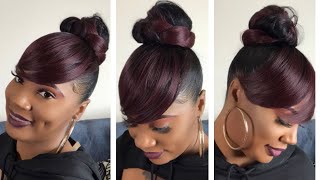 Versatile  2pcs Model Model bun and swoop side bang  Updo [upl. by Frank]