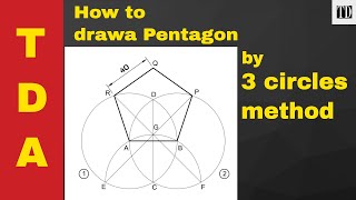 How to draw PENTAGON by general method engineering drawing [upl. by Elem]