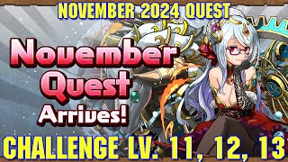 PAD November 2024 Quest  Challenge Lv 11 12 13 [upl. by Blanch138]