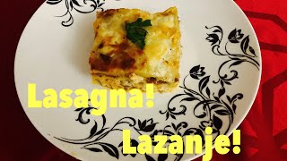 Lasagna Lazanja me mish te grir dhe salc beshamel [upl. by Eenobe574]