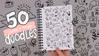 50 Cute Doodle Ideas for When Youre Bored at School  Easy Beginner Doodles [upl. by Akeimahs666]