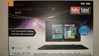 TrekStor SurfTab twin 116 WiFi Volkstablet Unboxing [upl. by Leinaj791]