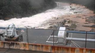 Spillway opens at Lake Murray Dam due to 10415 flood 450 [upl. by Jeffrey]