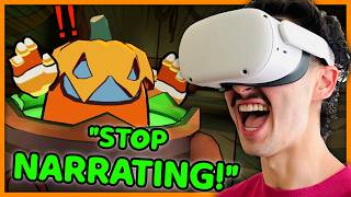 Narrator SCARES Players in AMONG US VR 🧐 HALLOWEEN UPDATE [upl. by Noraed]