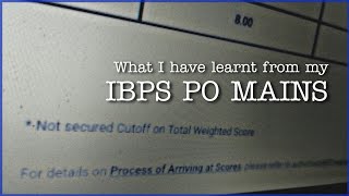 What I have learnt from IBPS PO Mains [upl. by Katherine685]