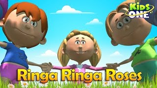 Ringa Ringa Roses English Nursery Rhyme For Children  KidsOne [upl. by Strohl]