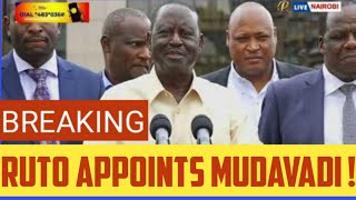 BREAKING NEWS  Raila amp Ruto In STATEHOUSE APPOINT MUDAVADI URGENTLY  Rigathi RESIGNING From UDA [upl. by Suiram]