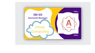 Ep01 Cloud Computing  SBI SO  Assistant Manager sbi sbipo sbiso cloudcomputing [upl. by Penn]