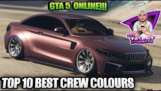 GTA 5 BEST CREW COLOURS IN GTA 5 ONLINE 2023 HEX CODES [upl. by Alyahsal]