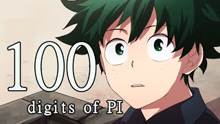 100 digits of PI  Midoriya Izuku  Deku BNHA [upl. by Nolahs292]