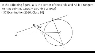 Tangents and Intersecting Chords 5  ICSE Class 10 Board Exam  Solved question  CBSE [upl. by Delwin]