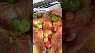 Simple baked sea bass fillet with veggies recipe 🐟 growyourownfood farmtotable fishrecipe [upl. by Ailaro]