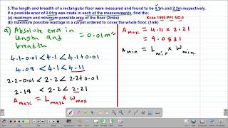 MATH FORM3 APPROXIMATIONS AND ERRORS LESSON 5 [upl. by Coshow]