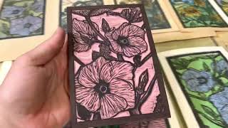 Linoleum Block Printing with Multiple Colors [upl. by Lawlor]