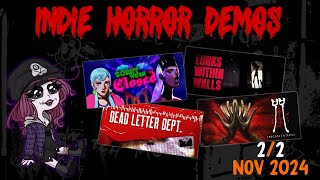 Indie Horror Demos 22 Nov 2024 [upl. by Megdal]