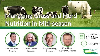 Managing grass and herd nutrition in mid season  Webinar [upl. by Stillman]