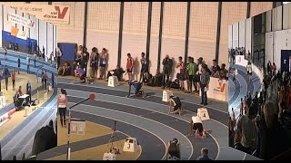 200m CadetsJuniors  Championnat régional  16 jan 2016  Eaubonne [upl. by Hiasi]