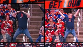 Edmonton Oilers Fan Puts On a Performance of a Lifetime 🤣 viral funny [upl. by Arela]