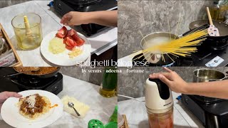 spaghetti bolognese recipe 🍝✨  step by step [upl. by Adnohrahs]