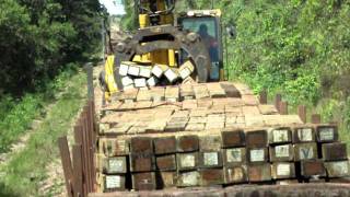 DESCARGA DE DORMENTES NA ESTRADA DE FERRO CARAJÁS  BRASIL [upl. by Nitsraek]