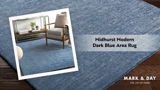 Midhurst Modern Dark Blue Area Rug [upl. by Labotsirhc]