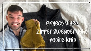 Zipper Sweater Light men by Petite Knit  Knitting Project Video Day 2 [upl. by Nwavahs]