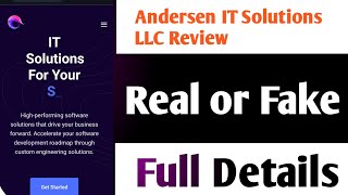 Andersen IT Solutions LLC Real or Fake  Andersen IT Solutions LLC Review  Scam or Legit  Reality [upl. by Rebane]