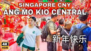 🇸🇬4K  Singapore Chinese New Year 2024  Ang Mo Kio Central CNY Market 🧧 [upl. by Akeihsal]