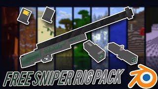 FREE DOWNLOAD Minecraft Sniper Blender Rig [upl. by Radke]