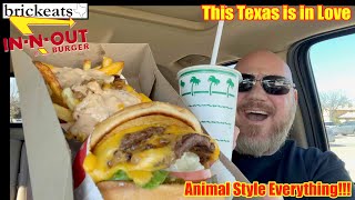 InNOut Texan Eating Animal Style Everything  brickeats [upl. by Kennedy989]