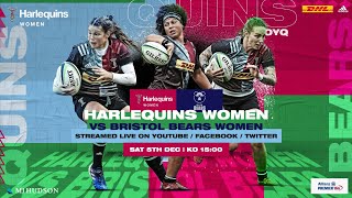 LIVE Harlequins Women v Bristol Bears Women presented by MJ Hudson [upl. by Nerreg]