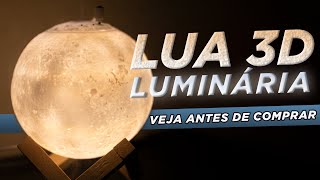 Unboxing da Luminaria Lua Cheia 3d e Umidificador  Não funciona [upl. by Nirre]