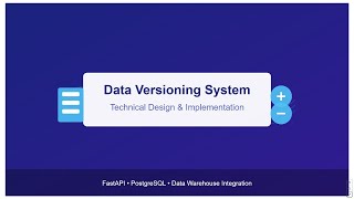 Python Data Versioning Solution FastAPI PostgreSQL Redis [upl. by Albertina]