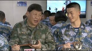 Xi Reviews Training of Carrier Borne Fighter Jets [upl. by Ecart]