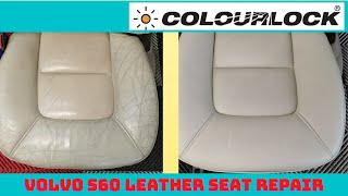 Volvo S60 leather seat restoration  COLOURLOCK  OCD DETAILING [upl. by Kendyl43]