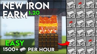 NEW Minecraft 120 IRON FARM TUTORIAL  1500 Iron Per Hour  Easy and Efficient [upl. by Arlon]