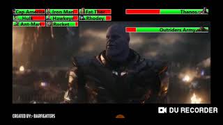 Avengers Endgame 2019 Final Battle With healthbars [upl. by Eirellav]