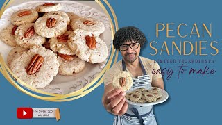 Quick amp Easy Pecan Sandies Cookies Recipe [upl. by Dragelin280]