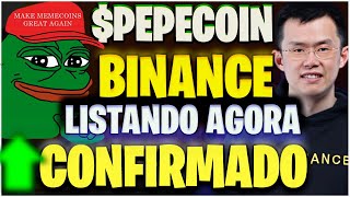 🐸Urgente CRIPTOMEDA DO SAPO PEPE COIN  \u0010000 Binance listagem oficial [upl. by Rosita]