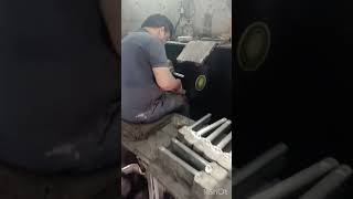 Production of stainless steel utensils spatula Polish process  machine kitchen manufacturing [upl. by Arte]