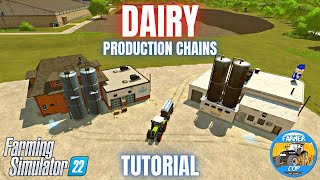 GUIDE TO DAIRY PRODUCTIONS  Farming Simulator 22 [upl. by Atillertse]