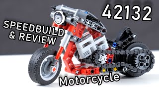 LEGO 42132 Review Speedbuild  LEGO Technic Motorcycle  Speed Build 42132 LEGO Technic 2022 [upl. by Adikram856]