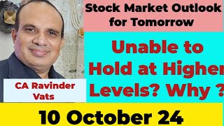 Stock Market Outlook for Tomorrow 10 October by CA Ravinder Vats [upl. by Yolanda]