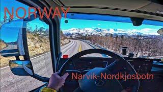 From Narvik to Nordkjosbotn POV Truck Driving Norway 4K60 Volvo FH540 [upl. by Springer135]