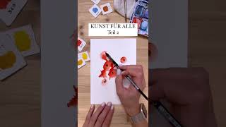 Aquarell Mohnblumen Trick  Kunst für alle Teil 2 aquarell malenlernen [upl. by Archy]